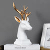 Deer Head Statue with Golden Antlers | Laura Byrnes Design