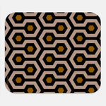 Rectangular Foam Mouse Pad  in Brown Hexagon Design - Laura Byrnes