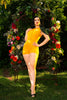 Edie Playsuit in Mustard | Laura Byrnes Design