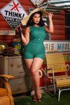 Edie Playsuit in Green | Laura Byrnes Design