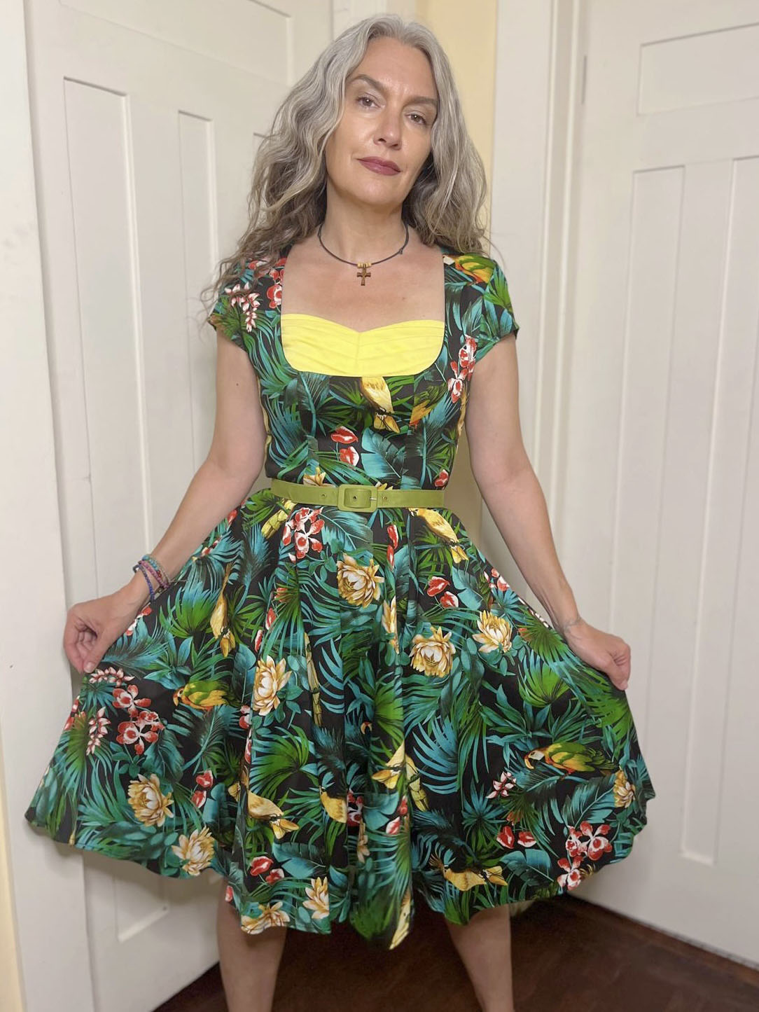 Parrot Print Alfreda Dress | LAURA'S PRELOVED Laura Byrnes Design Parrot Print Alfreda Dress | LAURA'S PRELOVED Laura Byrnes Design