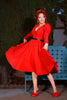 Luna Dress in Red Crepe | Laura Byrnes Design