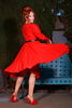 Luna Dress in Red Crepe | Laura Byrnes Design