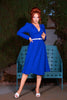 Luna Dress in Cobalt Blue Crepe | Laura Byrnes Design