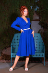 Luna Dress in Cobalt Blue Crepe | Laura Byrnes Design