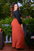 Dietrich Wide Leg Trousers  in Spice Crepe | Laura Byrnes Designs