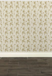 Liberty Floral Peel and Stick Wallpaper - Antique Gold - Castel Leone by Laura Byrnes Design