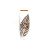 Gold Leaf | Ikebana Floor Vase | Large Handpainted Glass Vase