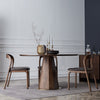 Jan Nordic Solid Wood Large Round Table and Chair Combination