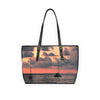 Photo Print PU Leather Shoulder Bag - Stromboli, Scilla Sailboats | Laura Byrnes Photography
