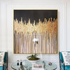 Gold & Black Acrylic Hand Painted on Canvas Abstract Wall Painting | Laura Byrnes Design