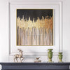 Gold & Black Acrylic Hand Painted on Canvas Abstract Wall Painting | Laura Byrnes Design